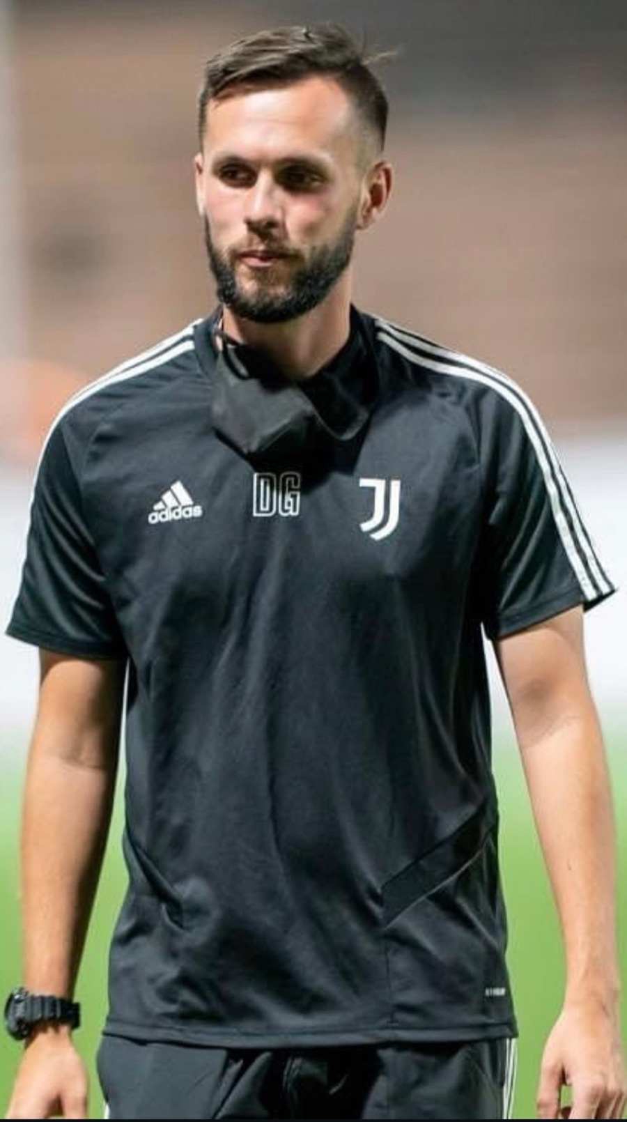 Dan Grimes on the training pitch in Juventus coaching kit
